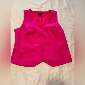 Women's Pink Button Front Vest